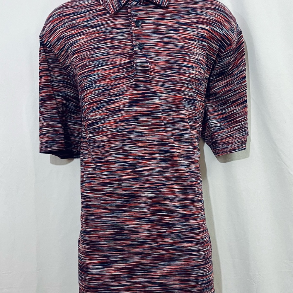 Johnston & Murphy Men's XL Space Dye Polo 100% Organic Cotton Multicolor